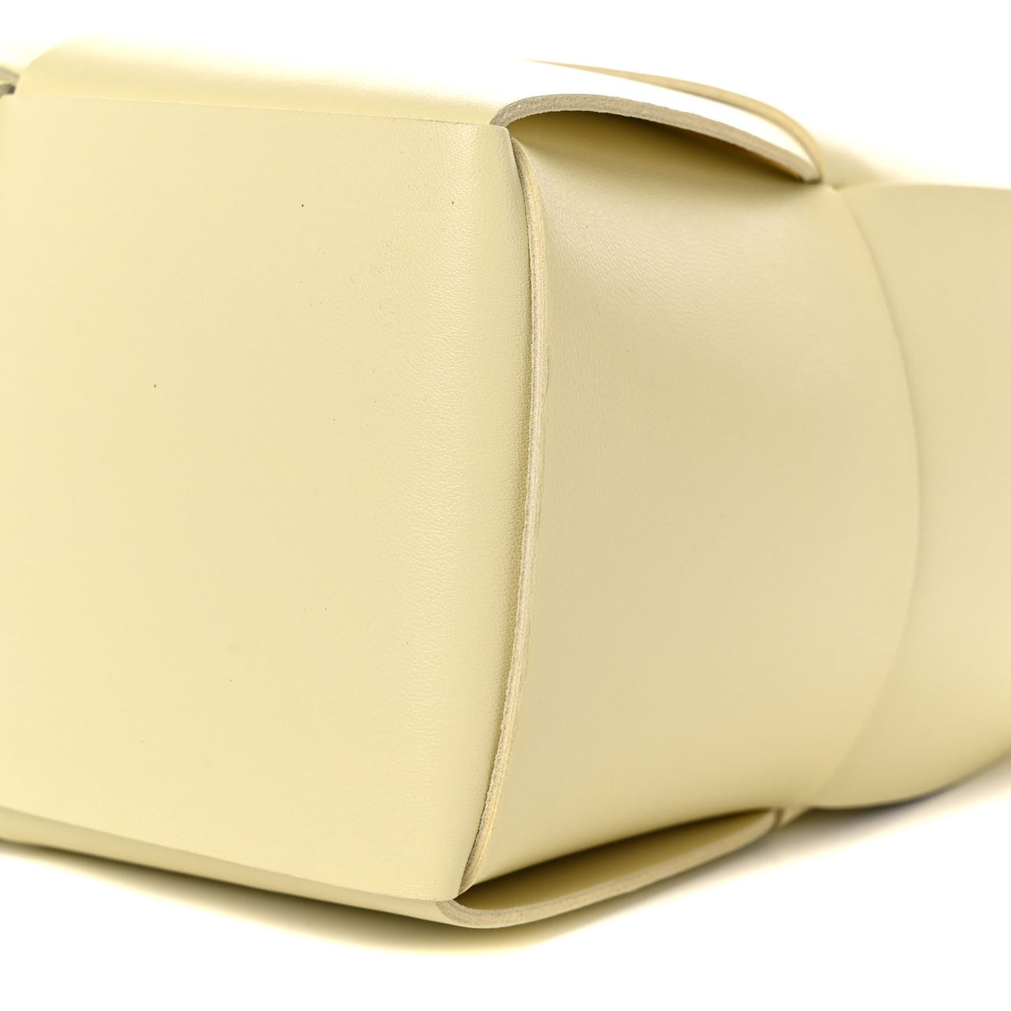 Grained Calfskin Intrecciato Small Arco Tote Ice Cream