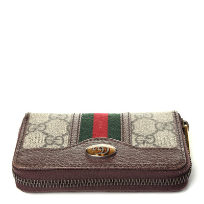 Gucci GG Supreme Web Ophidia Zip Around Card Case Brown 9 of 9