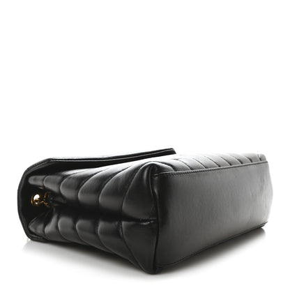 Saint Laurent Calfskin Y Quilted Monogram Small Loulou Chain Satchel Black 4 of 10