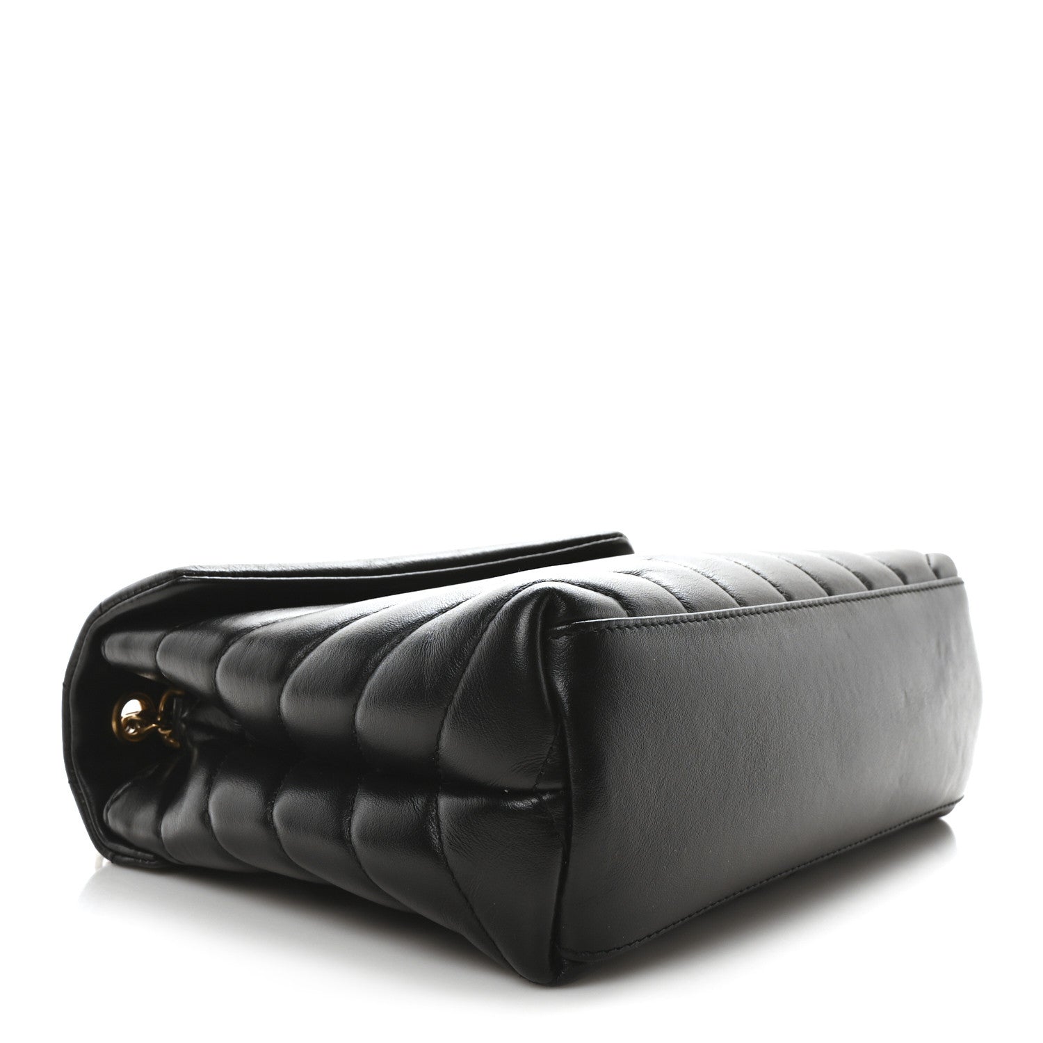 Saint Laurent Calfskin Y Quilted Monogram Small Loulou Chain Satchel Black 4 of 10