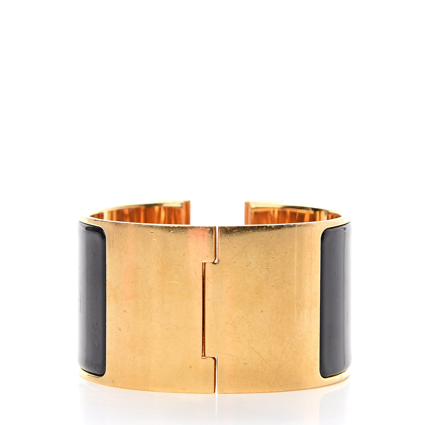 Enamel Extra Wide Clic Clac H Bracelet PM Black