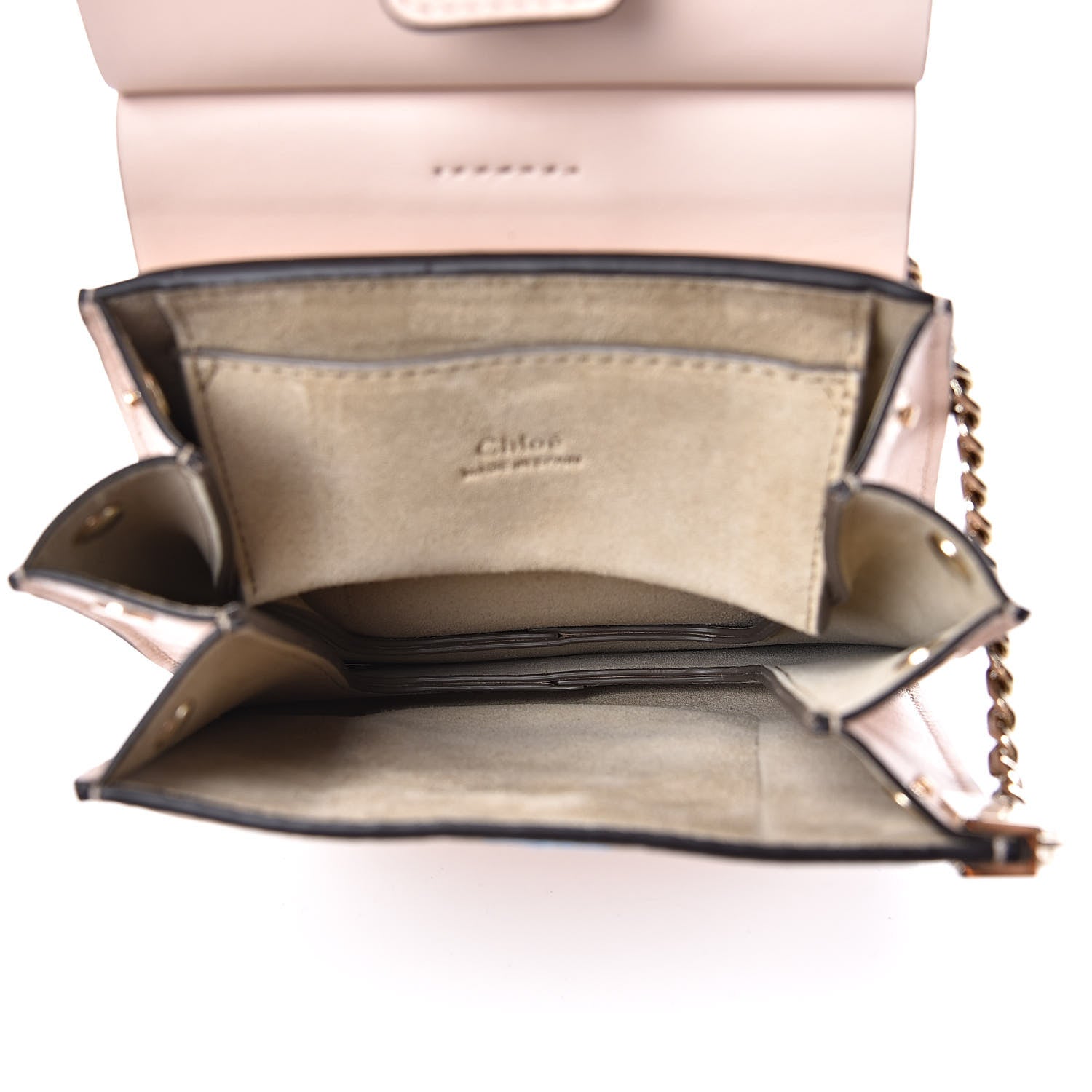 Chloe Suede Calfskin Mini Faye Bracelet Bag Cement Pink 5 of 8