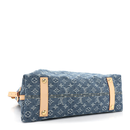 Louis Vuitton Monogram Denim CarryAll MM Blue 5 of 11