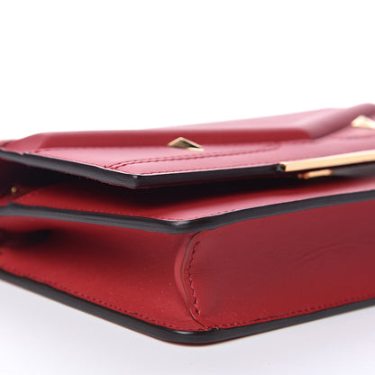 Fendi Vitello Century Eyebrow Monster Eyes Embossed Tube Wallet on Chain Fragola 8 of 10