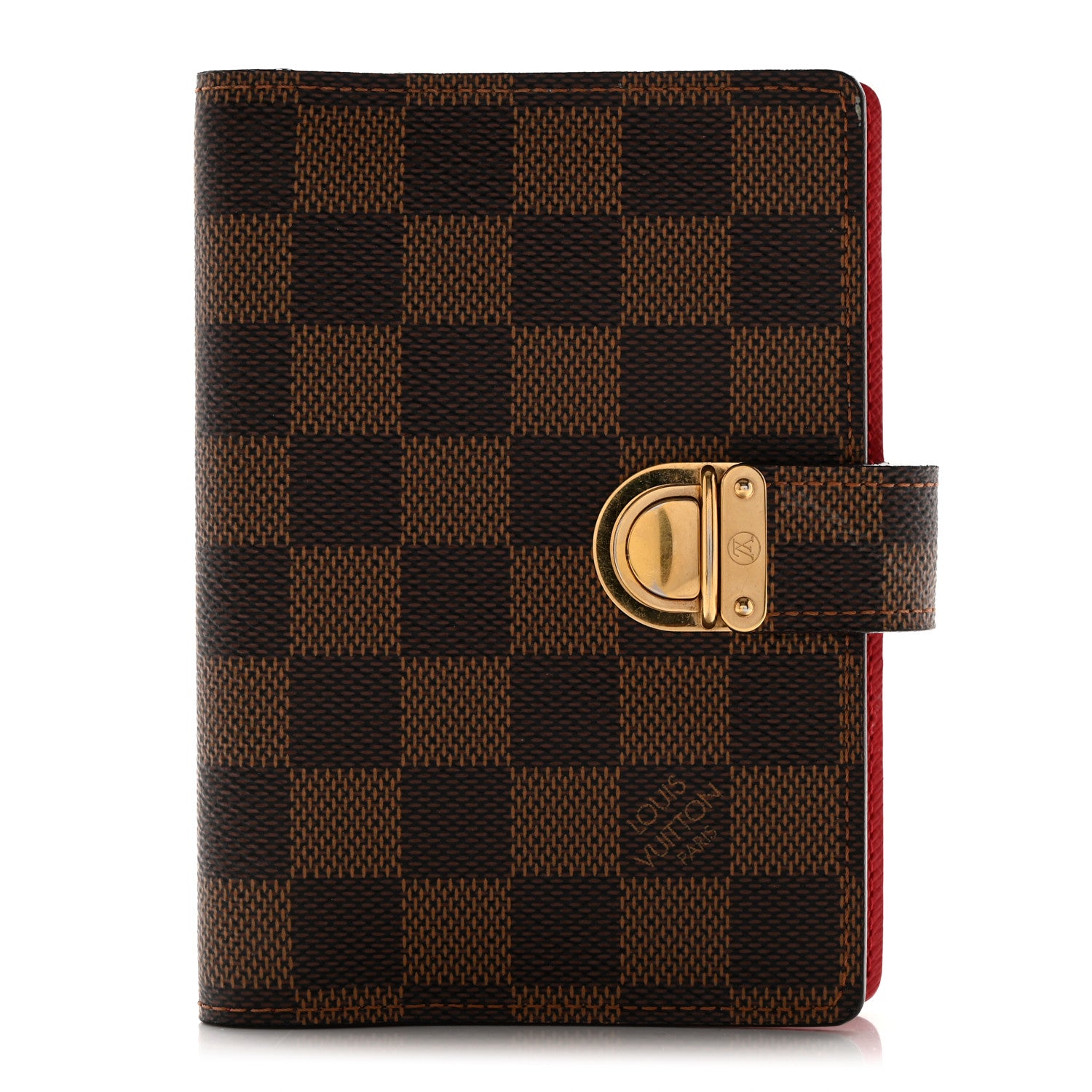 Louis Vuitton Damier Ebene Koala Small Ring Agenda Cover Red 1 of 8