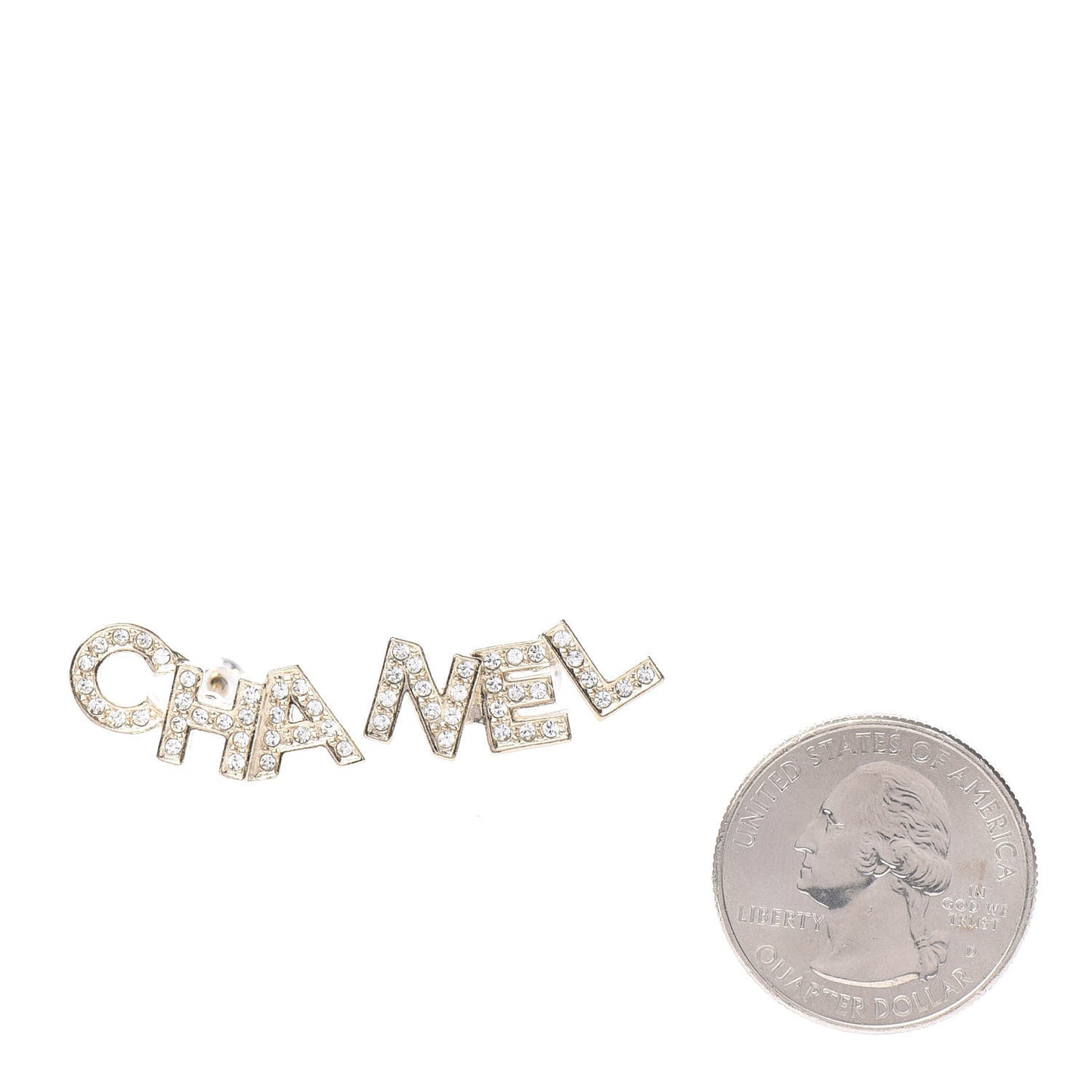 Crystal Pearl Signature Stud Earrings Gold
