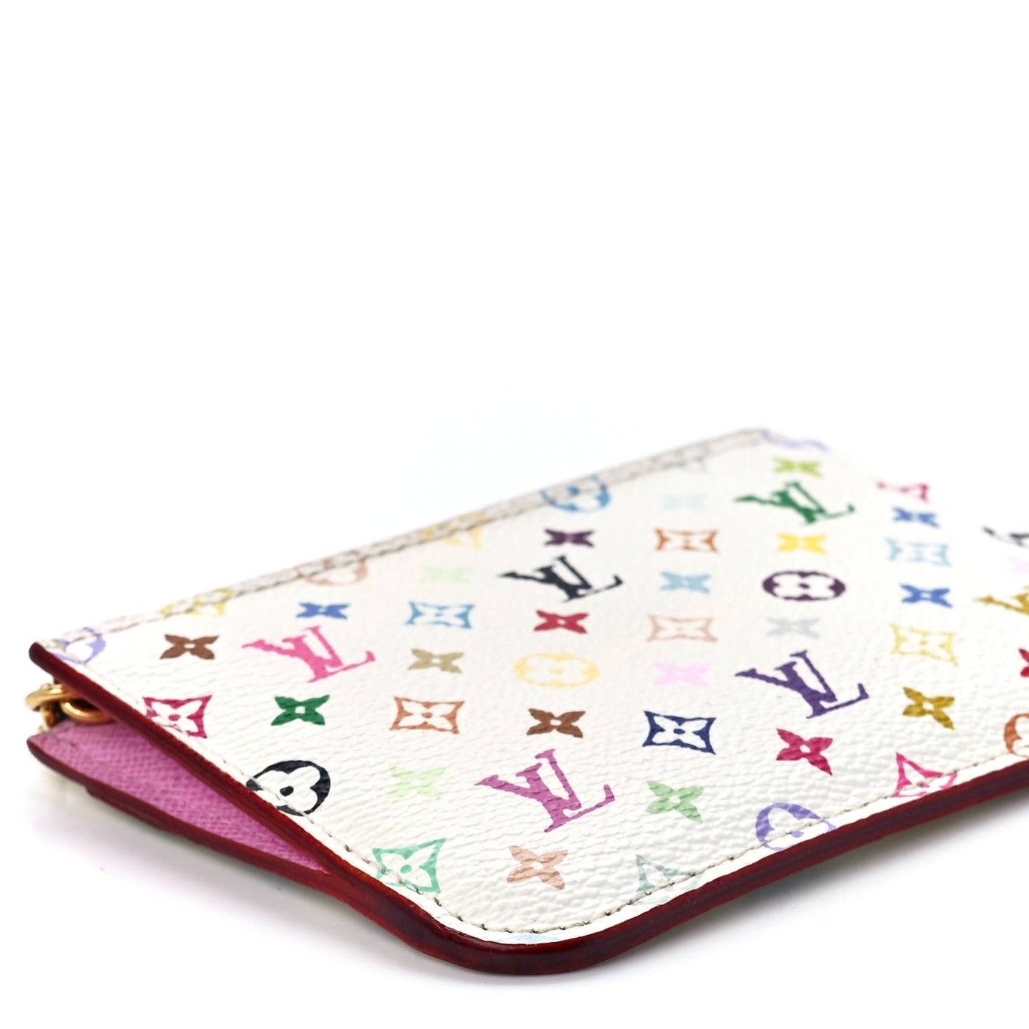 Monogram Multicolor Key Pouch White Litchi