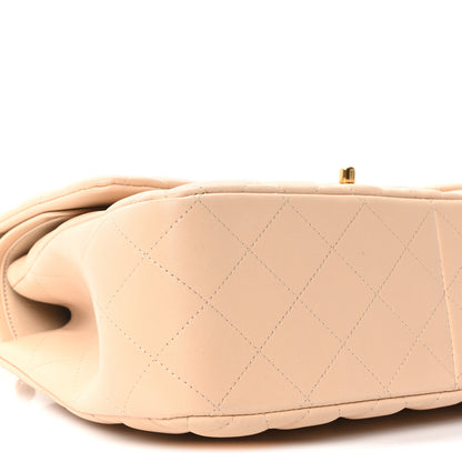 Chanel Lambskin Quilted Jumbo Double Flap Beige 9 of 10