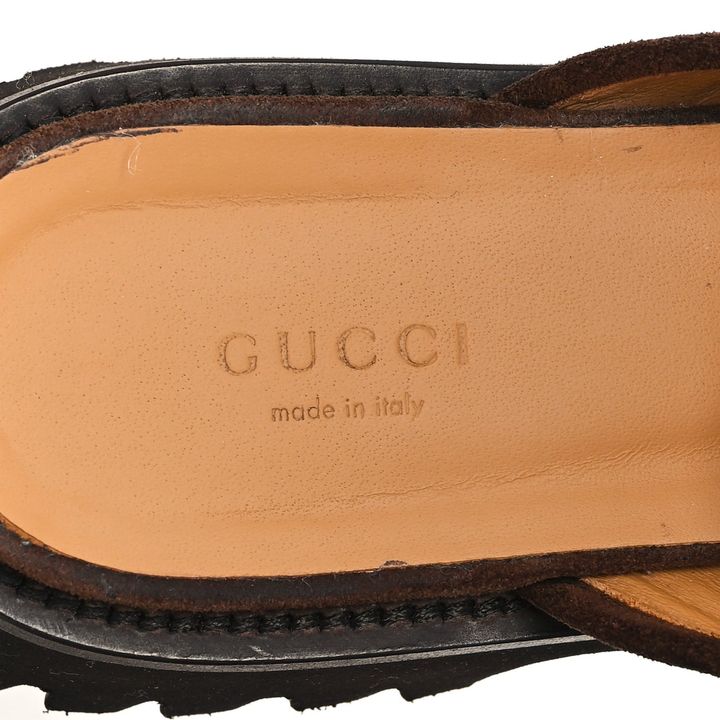 Suede Horsebit Platform Mules 39.5 Washed Brown