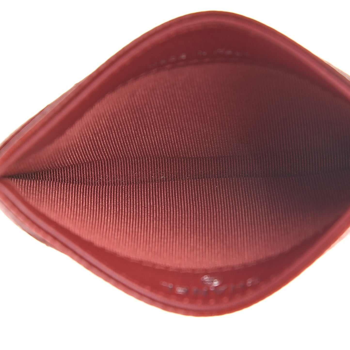 Caviar Quilted Card Holder Red