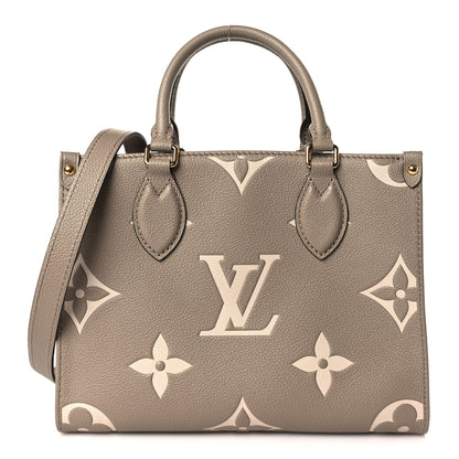 Louis Vuitton Empreinte Monogram Giant Onthego PM Tourterelle Creme 1 of 9