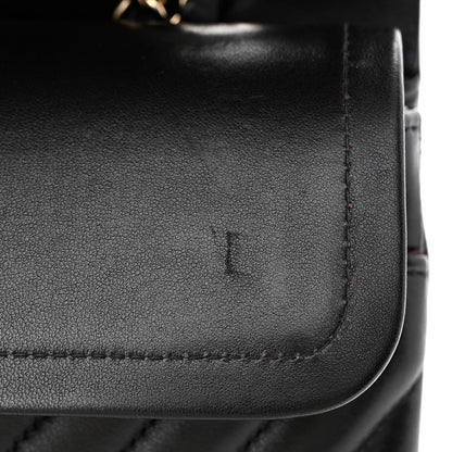 Chanel Lambskin Chevron Quilted Medium Double Flap Black 12 of 13