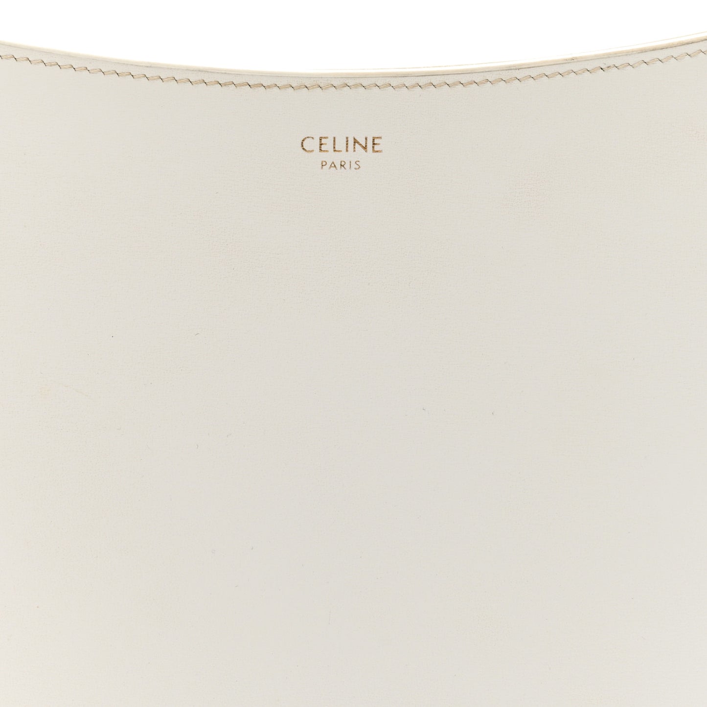 Shiny Calfskin Medium Croque Bag Artic White