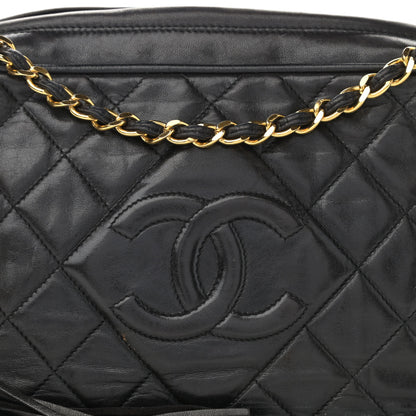 Chanel Lambskin Quilted CC Tassel Camera Case Black 9 of 12