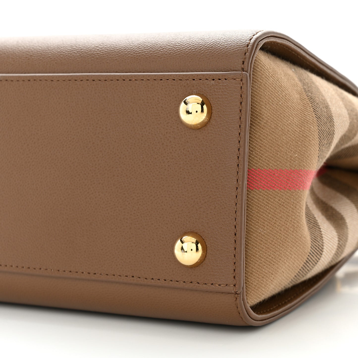 Calfskin Mega Check Mini Banwell Tote Earth