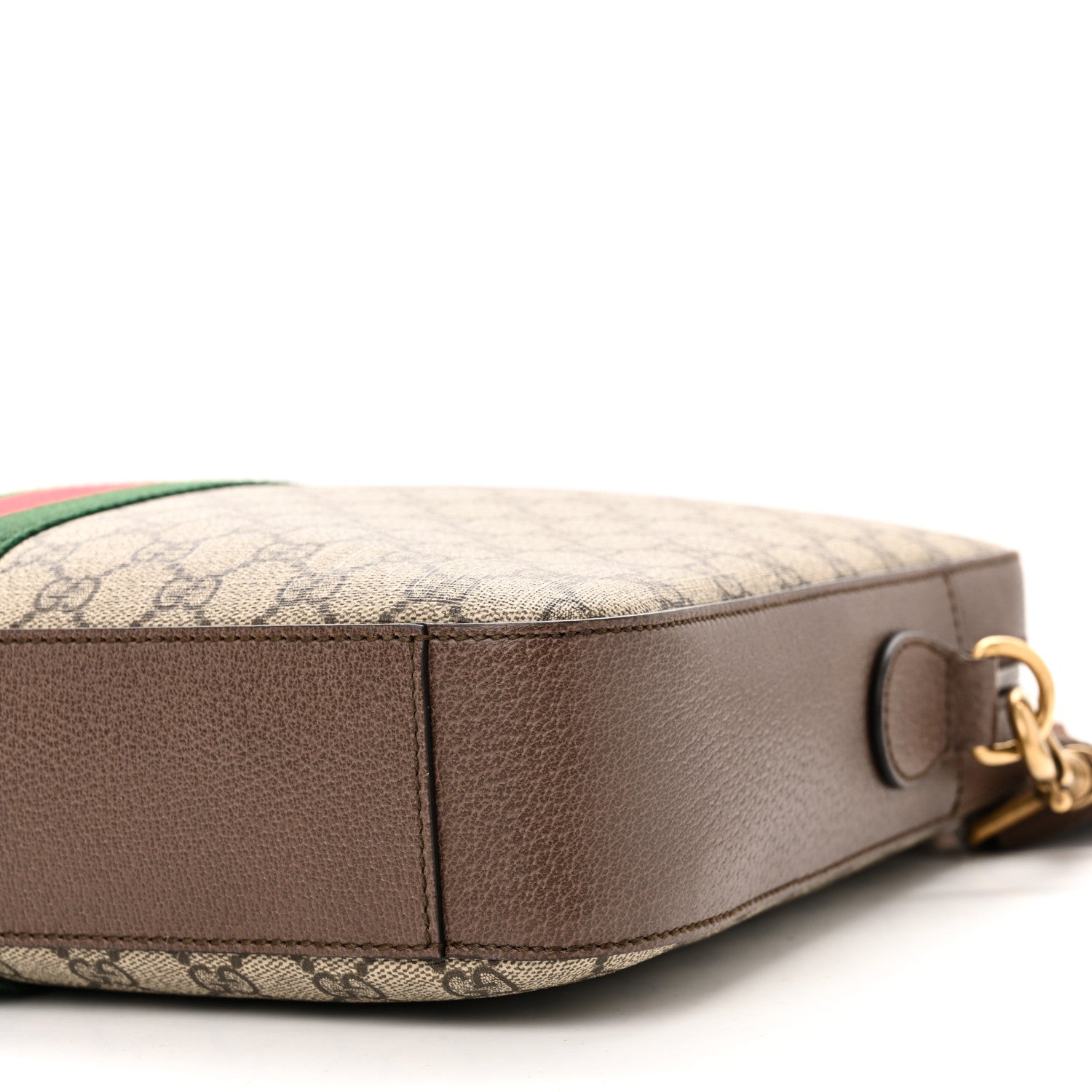 Gucci GG Supreme Monogram Textured Calfskin Web Medium Ophidia Briefcase Beige Ebony New Acero 10 of 11