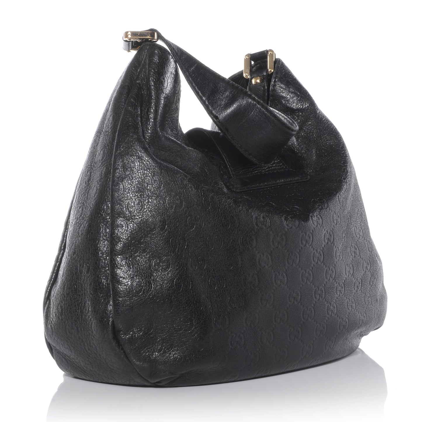 Guccissima New Ladies Web Hobo Black