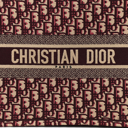 Christian Dior Oblique Medium Book Tote Burgundy Multicolor 7 of 9