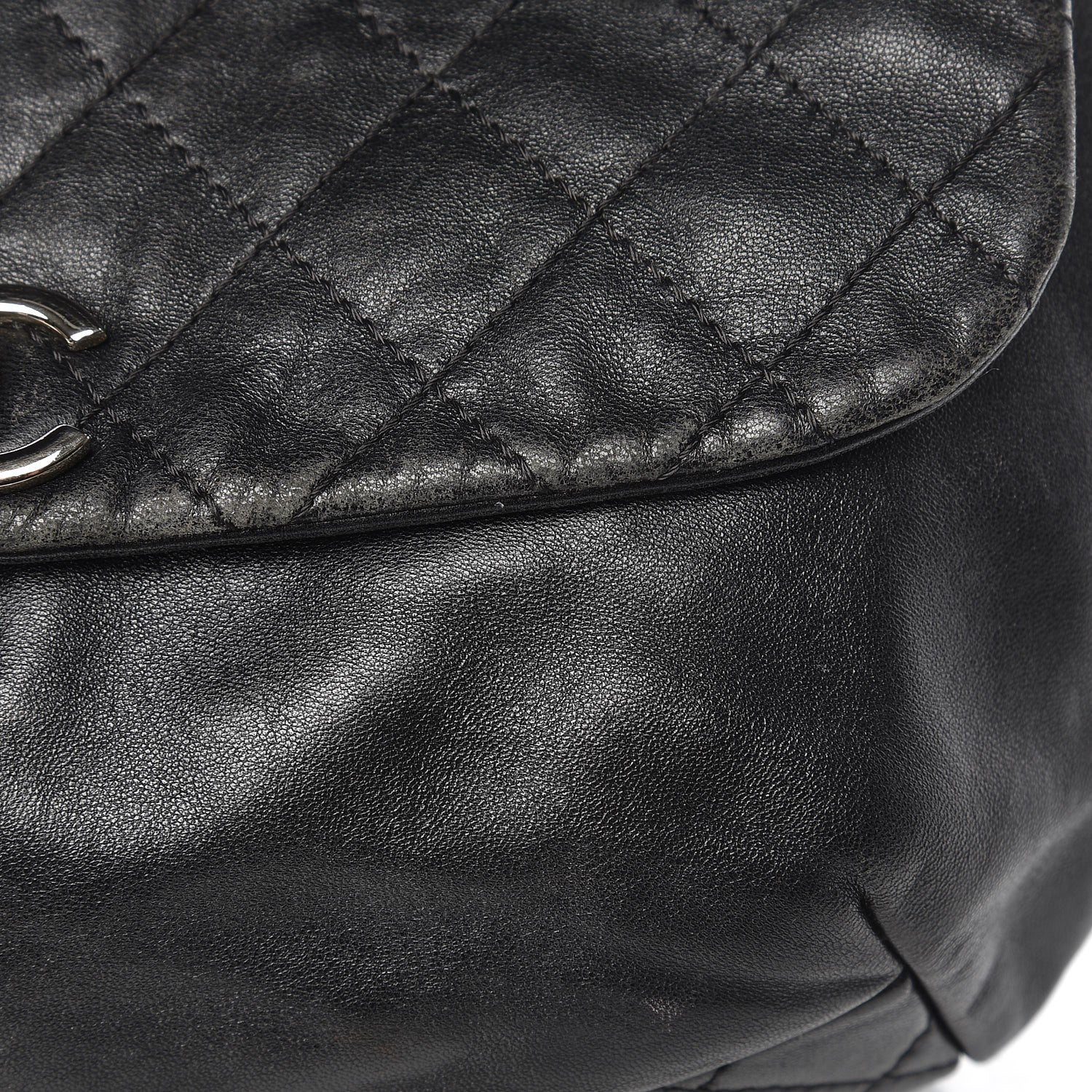 Chanel Shiny Lambskin Quilted Medium Trianon Messenger Flap Black 12 of 16