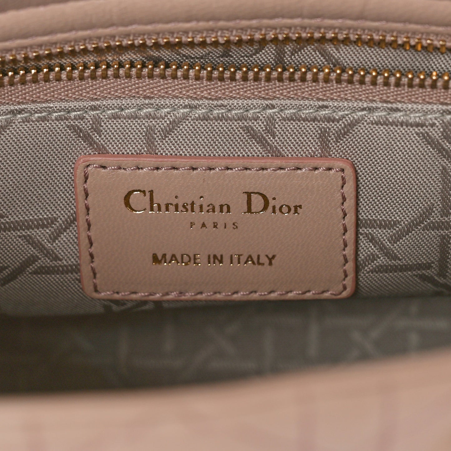 Lambskin Cannage Small Lucky Badges My Lady Dior Taupe