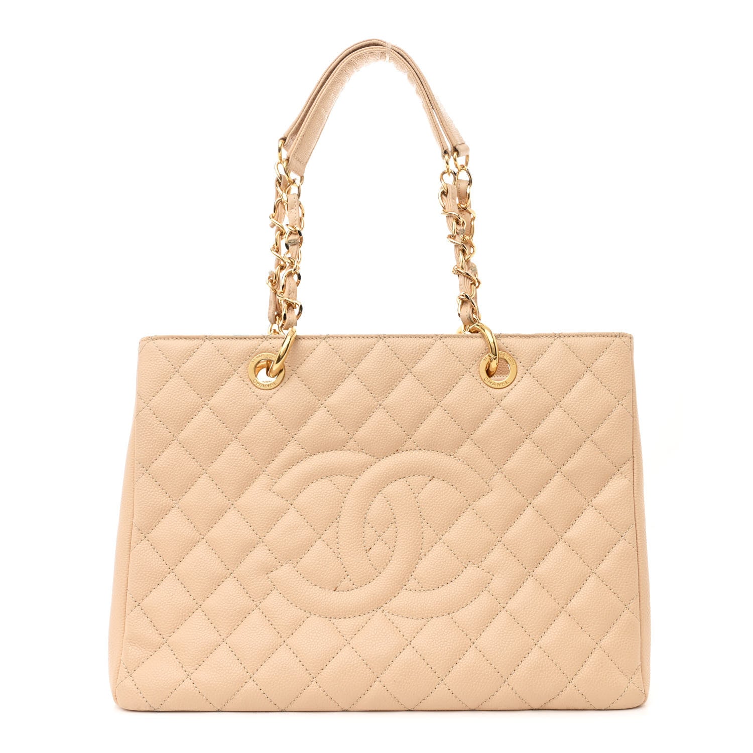Chanel Caviar Quilted Grand Shopping Tote GST Beige Clair 1 of 12