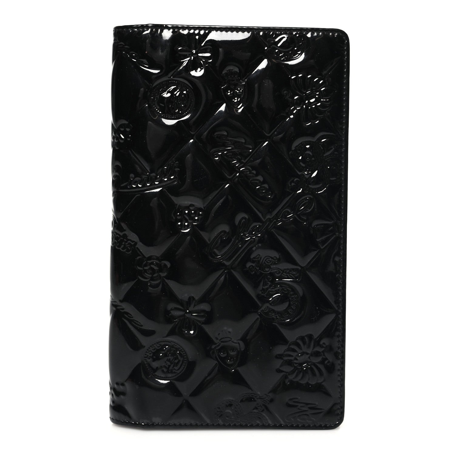 Chanel Patent Calfskin Lucky Symbols Yen Wallet Black 1 of 9