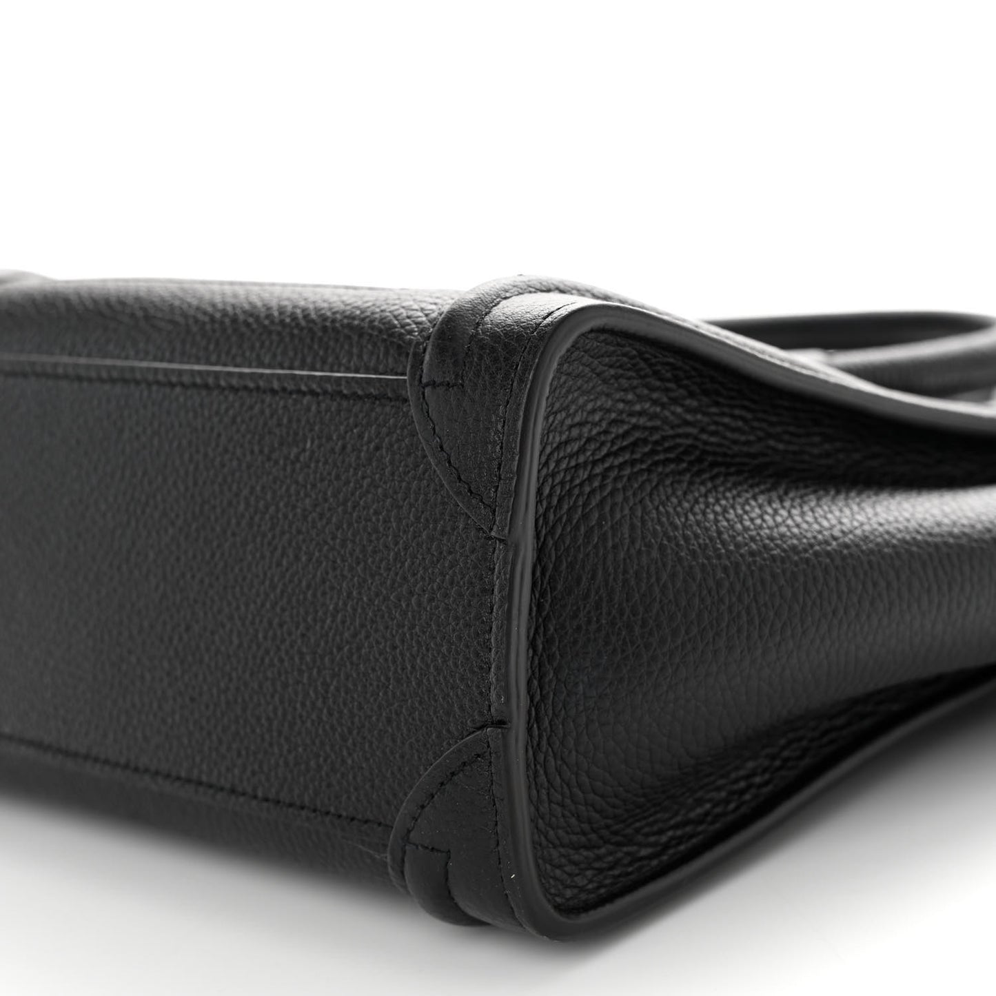 Drummed Calfskin Nano Luggage Black