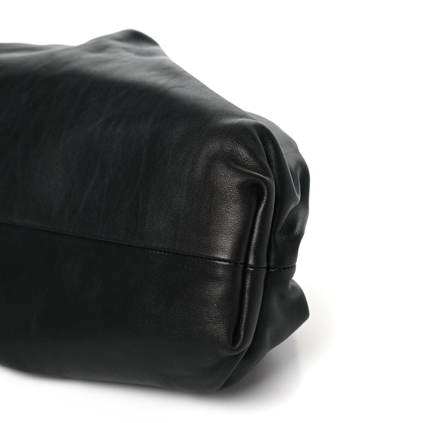 Smooth Butter Calf The Pouch Oversized Clutch Black