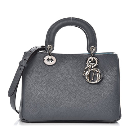Christian Dior Bullcalf Mini Diorissimo Tote Grey Blue 1 of 7