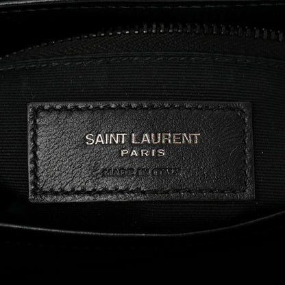 Saint Laurent Calfskin Y Quilted Monogram Monochrome Toy Loulou Crossbody Bag Black 6 of 12