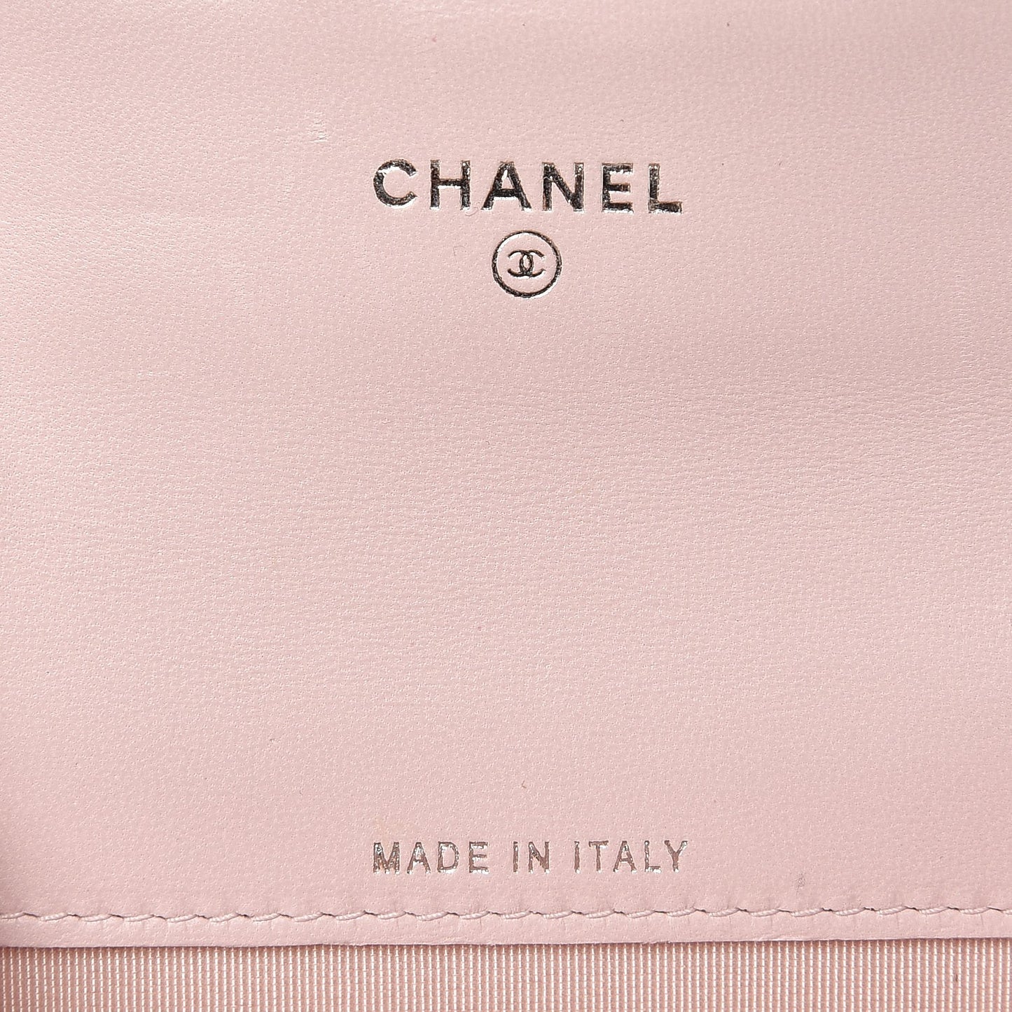 Lambskin Quilted Card Holder Light Pink