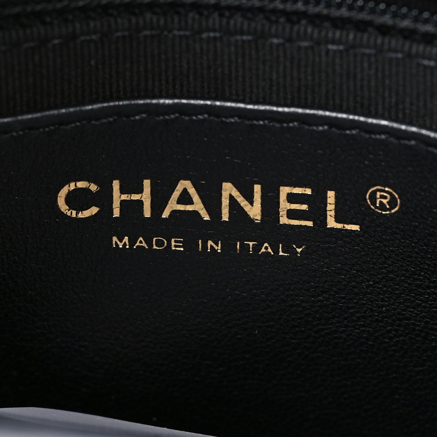 Lambskin Quilted Enamel CC Chain Frame Flap Black