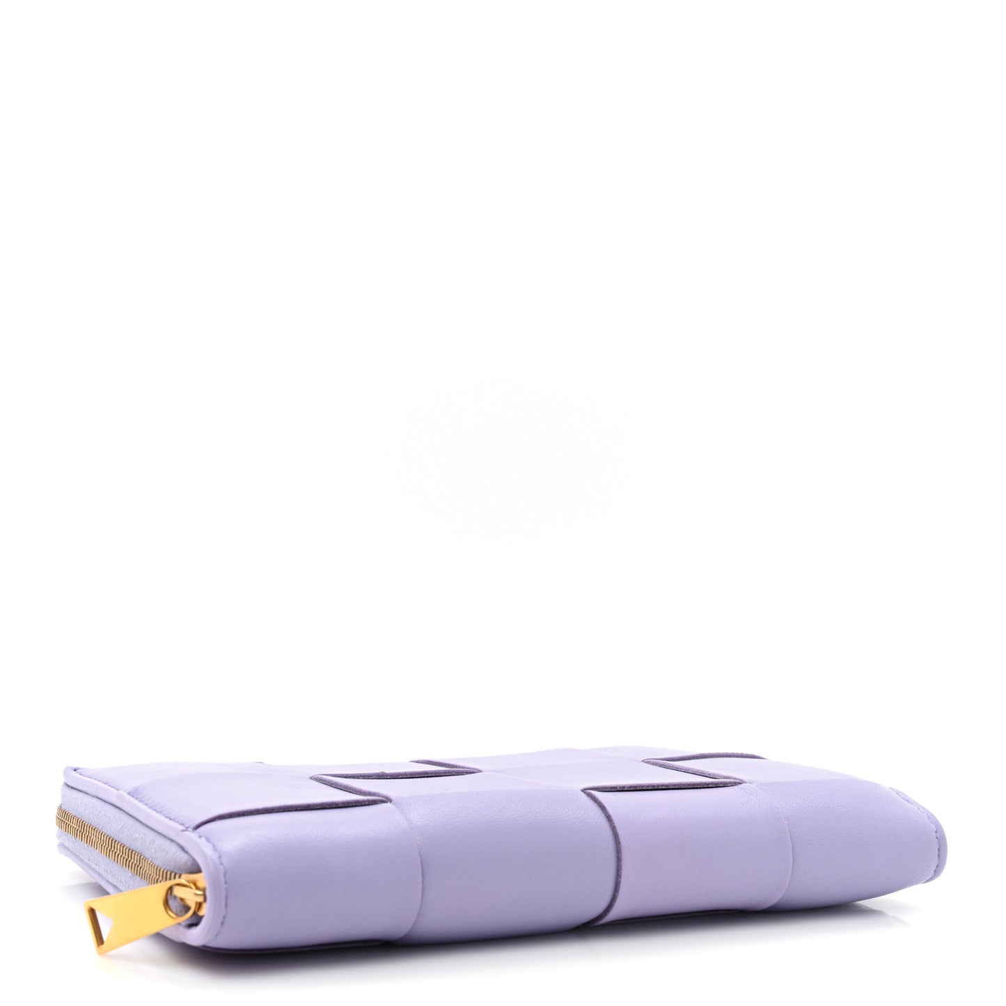 Shiny Calfskin Intreccio Wallet Wisteria