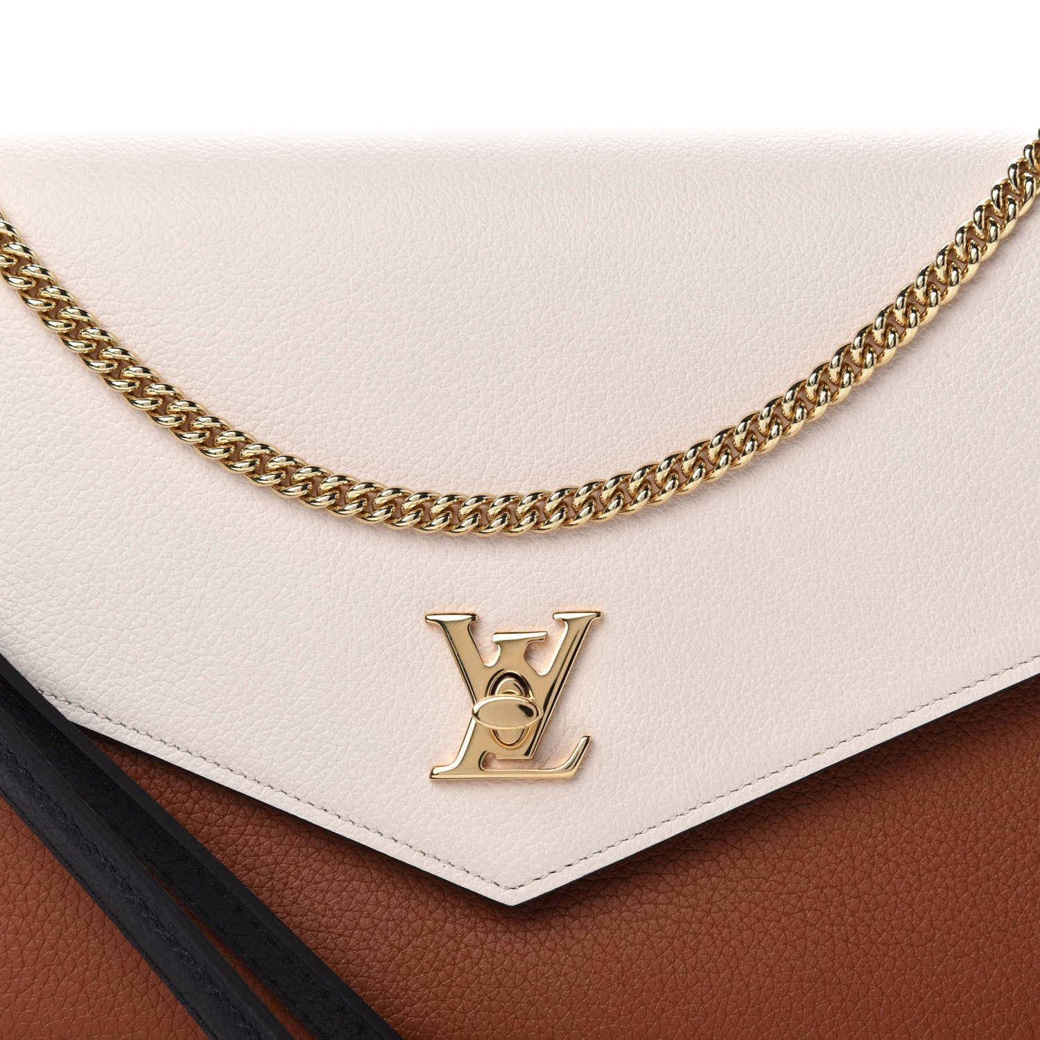 Louis Vuitton Soft Calfskin My Lockme Pochette Arizona Quartz Caramel 10 of 10