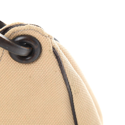 Gucci Canvas Wooden Handle Shoulder Bag Beige 19 of 19