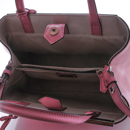 Fendi Vitello Elite Flamingo Mink Monster Charm Petite 2Jours Tote Pink Multicolor 6 of 8
