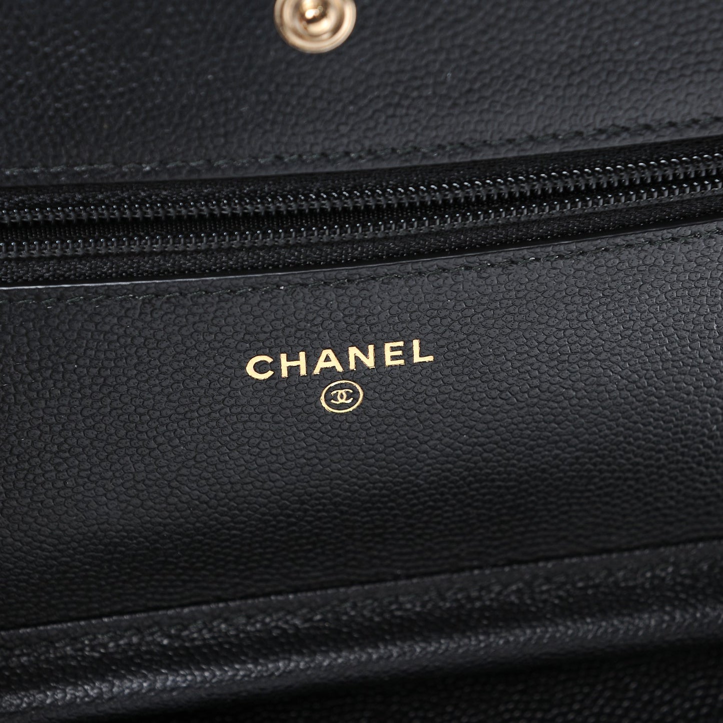 Caviar Quilted Boy Wallet On Chain WOC Black