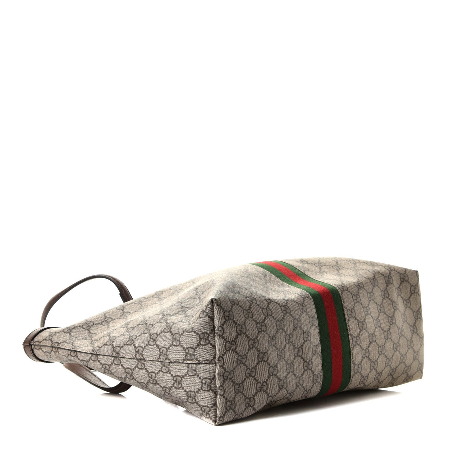 GG Supreme Monogram Medium Ophidia Shopping Tote Brown