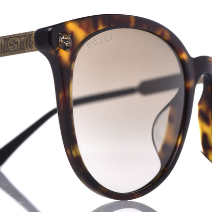 Gucci Metal Tiger GG0224SK Sunglasses Havana Gold Brown 8 of 8