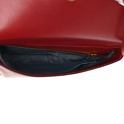 Gucci Calfskin Diagonal GG Medium Thiara Double Envelope Shoulder Bag Black Red 6 of 11