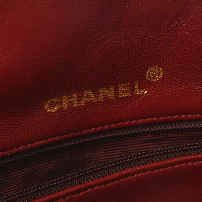 Chanel Lambskin Quilted Logo Duffel Bag Black White 6 of 10