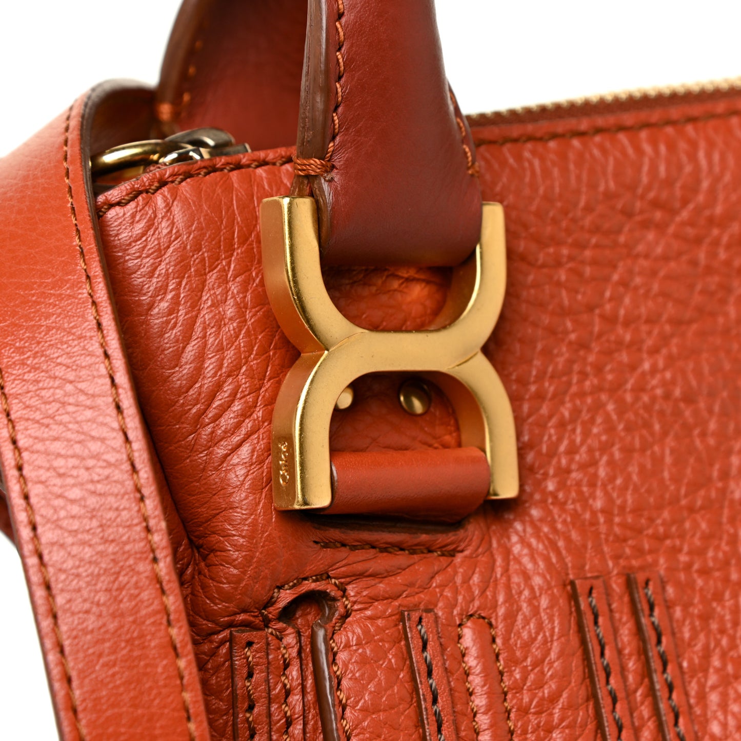 Calfskin Small Marcie Satchel Maple Leaf