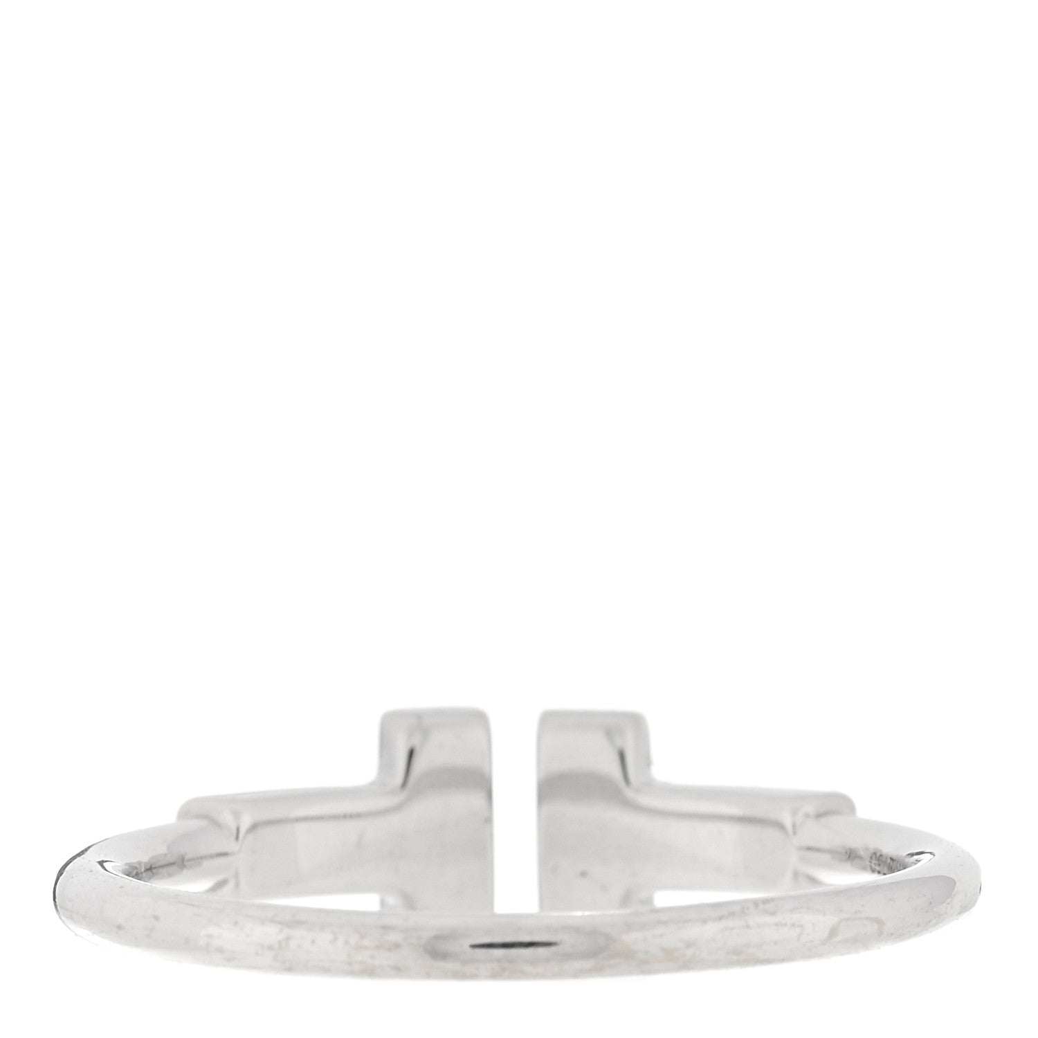 Tiffany 18K White Gold Diamond T Wire Ring 51 5.75 3 of 5