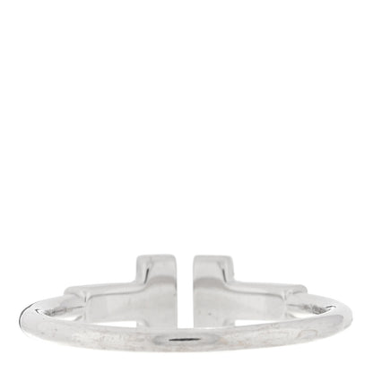 Tiffany 18K White Gold Diamond T Wire Ring 51 5.75 3 of 5