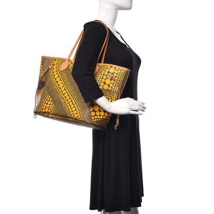 Louis Vuitton Monogram Kusama Waves Neverfull MM Yellow 2 of 19