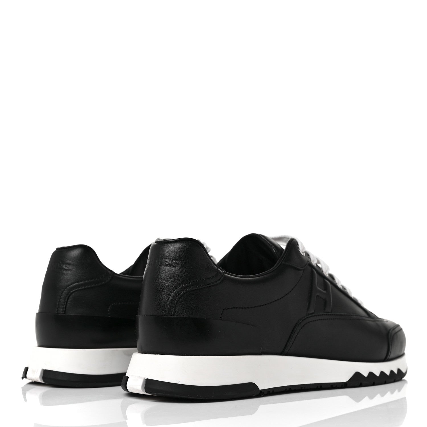 Hermes Calfskin Womens Trail Sneakers 39.5 Black 4 of 8