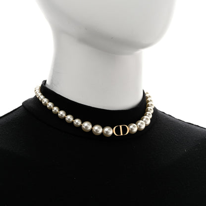 Christian Dior Pearl 30 Montaigne Choker Necklace Gold 2 of 5