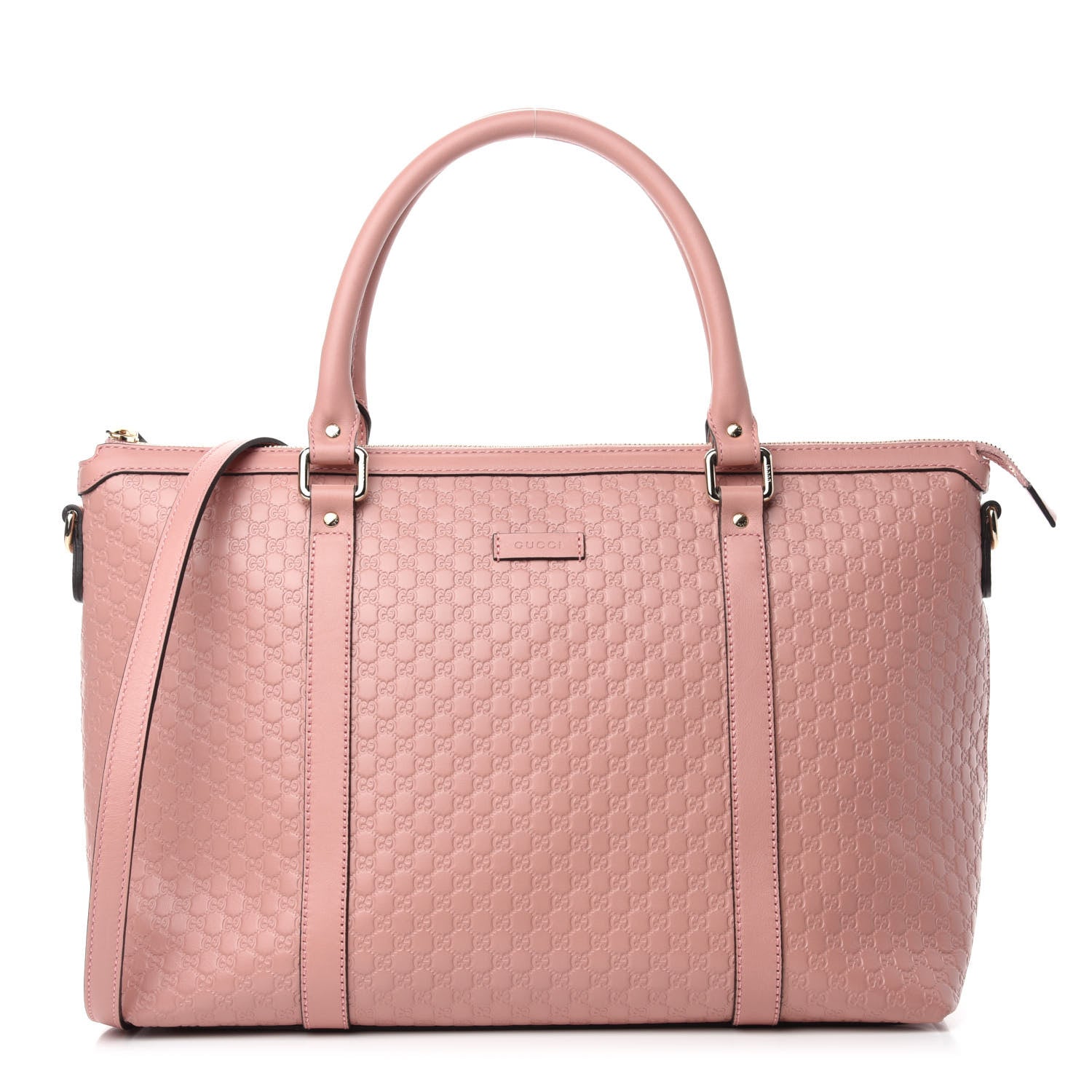 Gucci Soft Microguccissima Medium Zippered Satchel Soft Pink 1 of 10