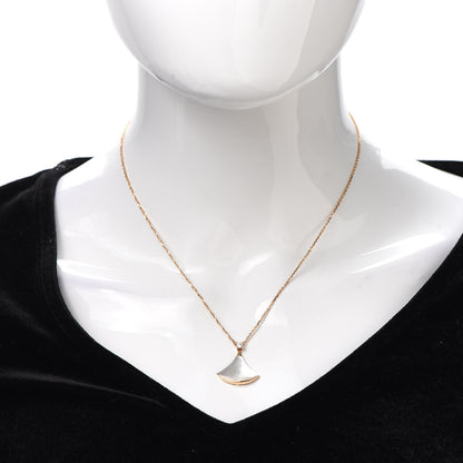 Bulgari 18K Rose Gold Diamond Mother of Pearl Divas' Dream Pendant Necklace 2 of 5