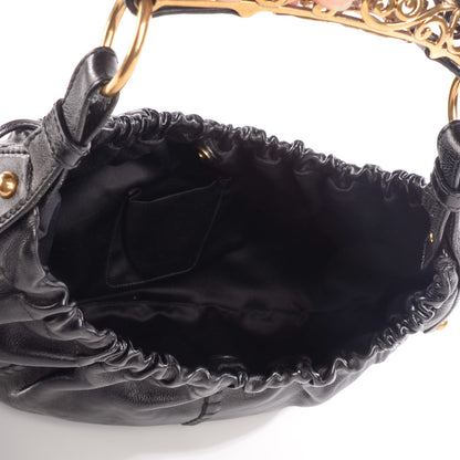 Saint Laurent Calfskin Vincennes Mombasa Hobo Black 6 of 8